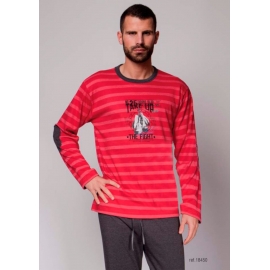 RACHAS&ABREU PIJAMA HOMBRE INVIERNO 18450 ROJO/GRIS T.3XL