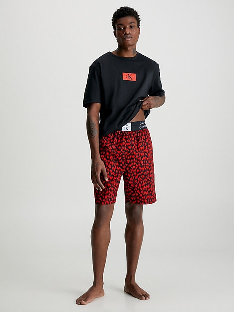 CALVIN  KLEIN  BOXER  TELA   NEGRO  ROJO   000Q5697E  T.L