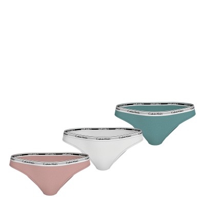 CALVIN KLEIN BRAGUITA MUJER ALG PACK/3 QD5207E PYM BL/VR/PL T.XS