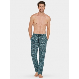 IMPETUS PANTALÓN PIJAMA HOMBRE LARGO 100% COTTON HOMEWEAR 1852K56  AZUL/ESTAMP.   T. XXL