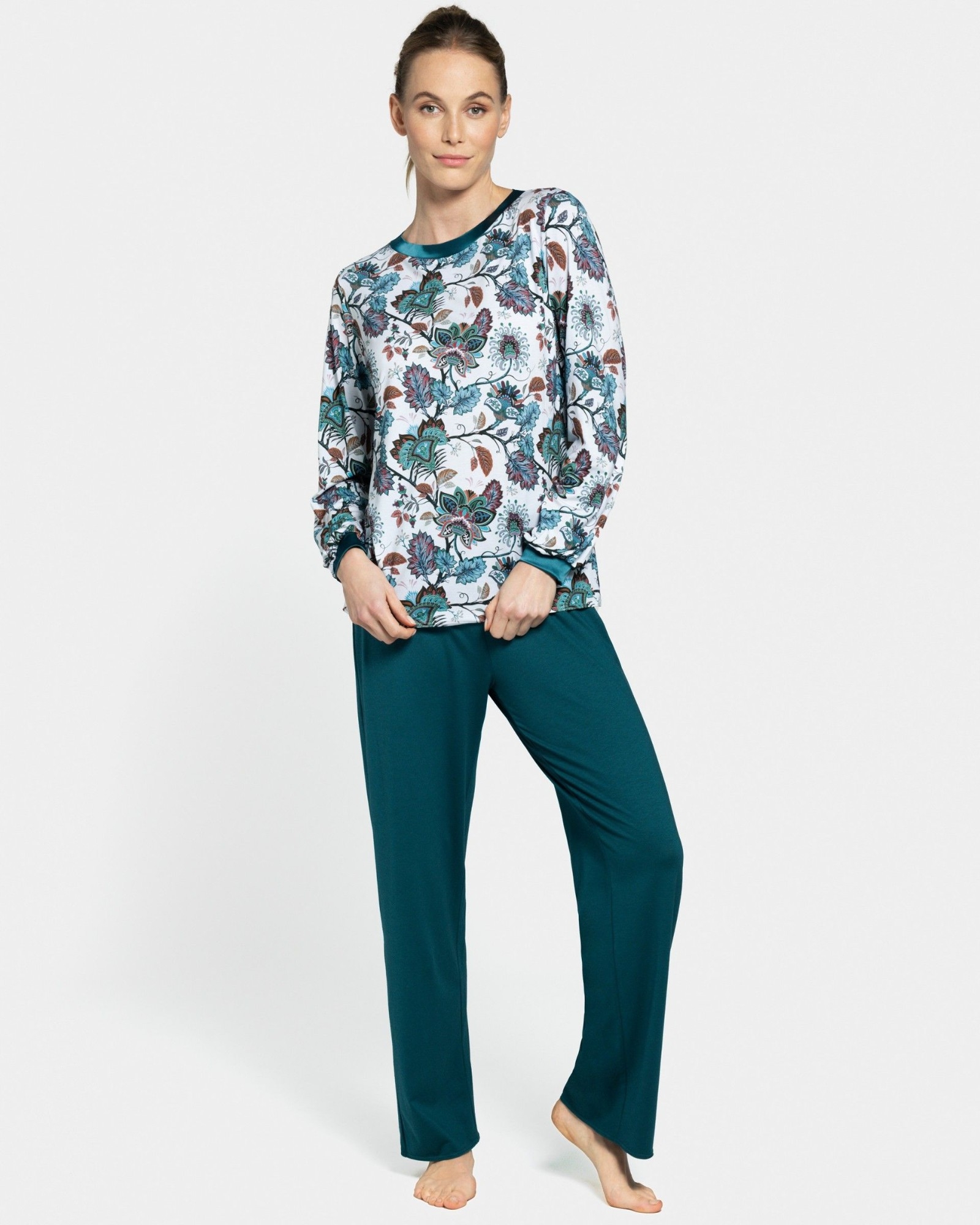 IMPETUS  PIJAMA  MUJER  M/L  MODAL  IM8551K7900  C. VERDE/ESTAMPADO  T.XS