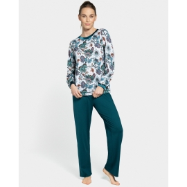 IMPETUS  PIJAMA  MUJER  M/L  MODAL  IM8551K7900  C. VERDE/ESTAMPADO  T.L