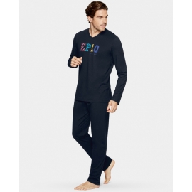 IMPETUS  PIJAMA HOMBRE  M/L  COTTON/LYOCEL  IM1552L0300  C. MARINO/ESTAMP. T.L
