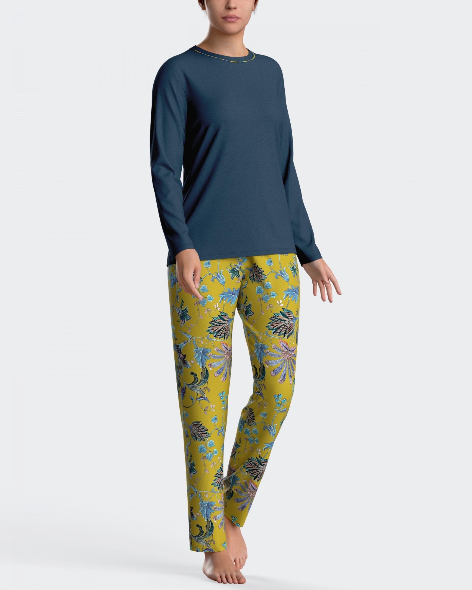 IMPETUS PIJAMA MUJER P/L M/L 8551N0800 ALG/MODAL AZUL T.L/G
