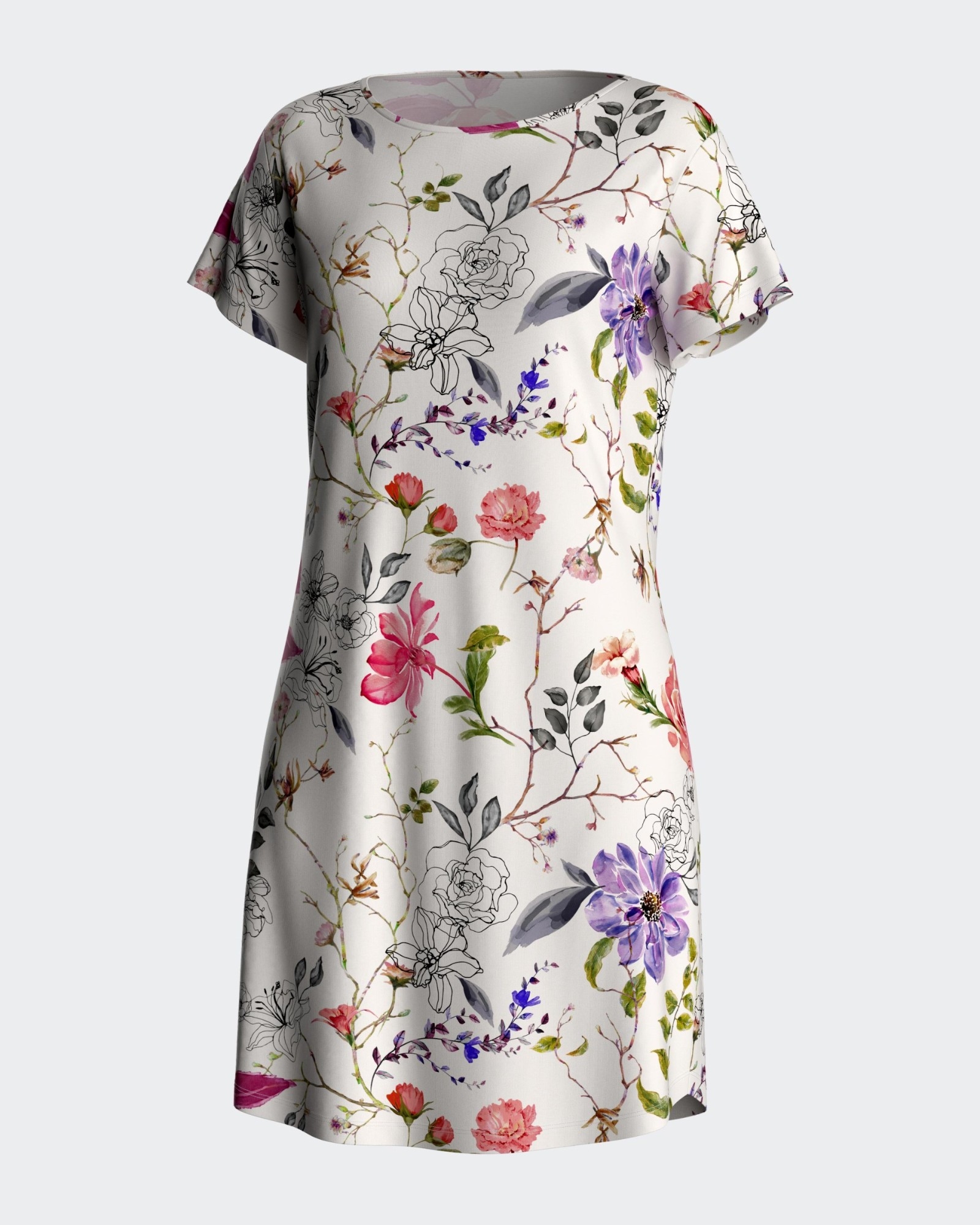 IMPETUS CAMISON MUJER M/C LYOCELL 8661N5300 FLORES T.MD