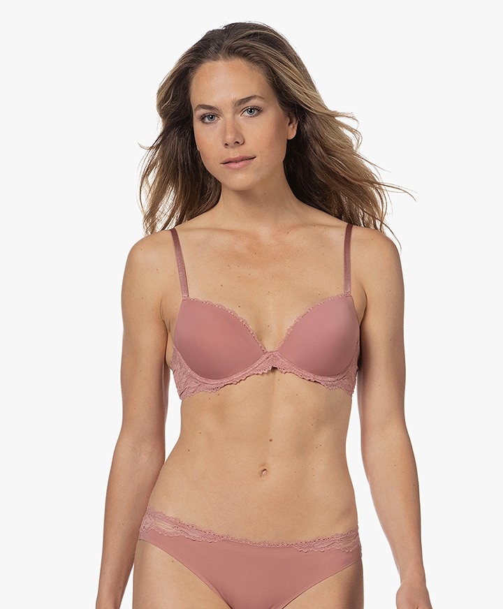CALVIN KLEIN  SUJETADOR  C/AROS  PUSH-UP  QF6394E 5LG C.MARRÓN  T.85/B