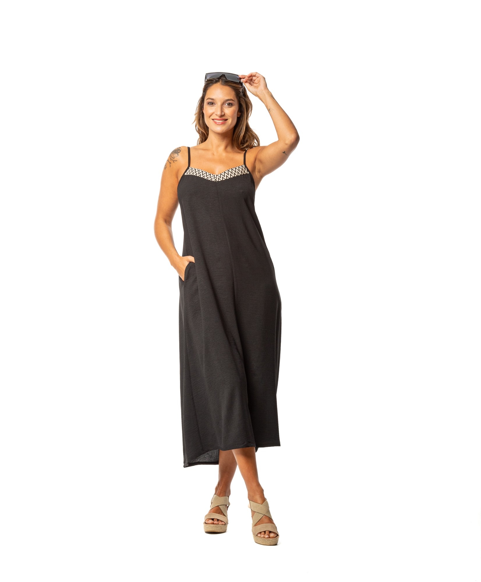 SEÑORETTA  VESTIDO   T/ FINO  MOD.  251188  C.NEGRO  T.L