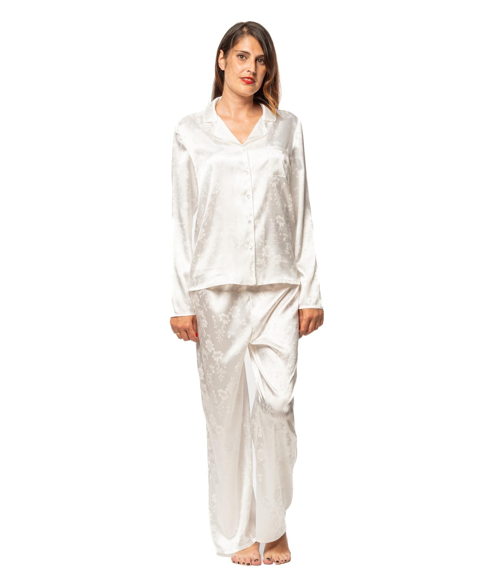 SEÑORETTA  PIJAMA  MUJER  RASO   M/L   P/L  MOD. 251219  C.MARFIL    T.XL