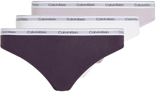 CALVIN KLEIN  BRAGUITA  PACK-3  COTTON QD5207 E  C. MALVA/BLA/LILA T.XS