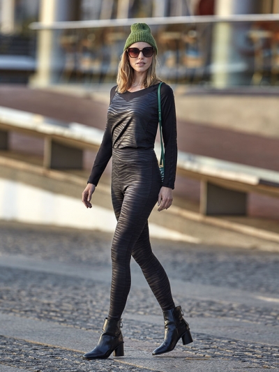 JANIRA  LEGGING  BLACK ZEBRA 1025428 C.NEGRO T.M