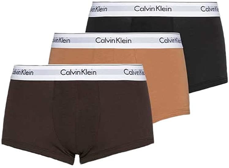 CALVIN KLEIN  BOXER   COTTON  PACK-3  NB 3343A  MARRON/ NEGRO /GRIS  T.S/P