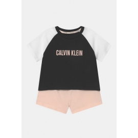CALVIN KLEIN PIJAMA SET VERANO NIÑA P/C M/C G800550 OVJ NEG/ROSA T.10-12 años
