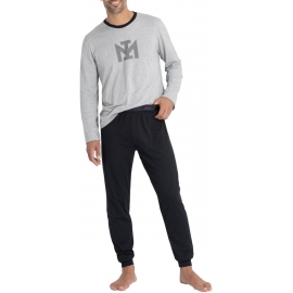 IMPETUS PIJAMA HOMBRE INVIERNO P/L M/L COTTON 1551L9700 GRIS T.MD