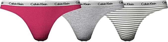 CALVI  KLEIN  TANGA  PACK/3  ROSA /GRIS/PLATA QD3587E 658 T.L/G