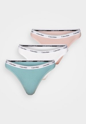 CALVIN KLEIN TANGA MUJER PACK/3 ALG QD5209E PYM BL/RS/VR T.XS