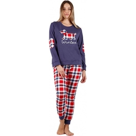 ADMAS  PIJAMA  MUJER  M/L  56149  c.MARINO/CUADROS   T.  XL