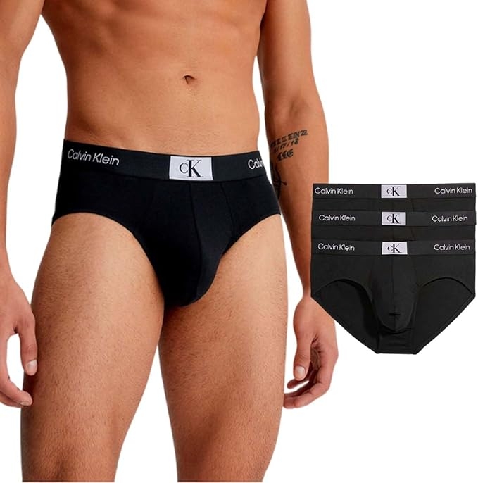 CALVIN KLEIN SLIP HOM PACK/3 ALG NB3998A 001 NEGRO T.MD