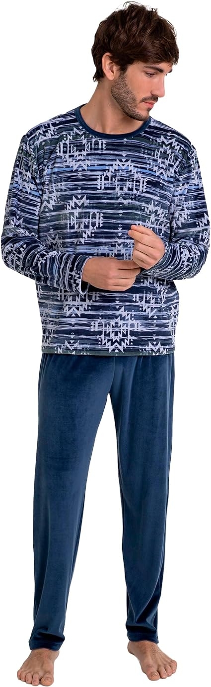 MASSANA  PIJAMA HOMBRE   M/L  INVIERNO  P731318  C.AZUL T.XL