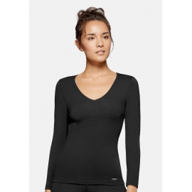 IMPETUS THERMO  CAMISETA MUJER  M/L C/PICO 8361606  C.NEGRO T.S