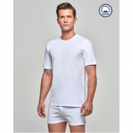 IMPETUS CAMISETA HOMBRE M/C PURE COTTON C/R 1363002 BLANCA T.L/G