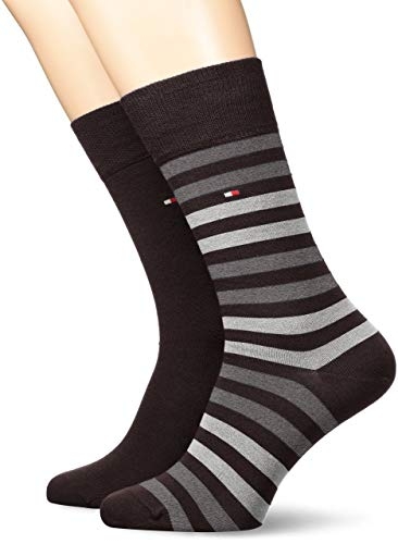 TOMMY HILFIGER CALCETIN PACK2 STRIPE 472001001 200 043 NEGRO/RALLAS T.43/46