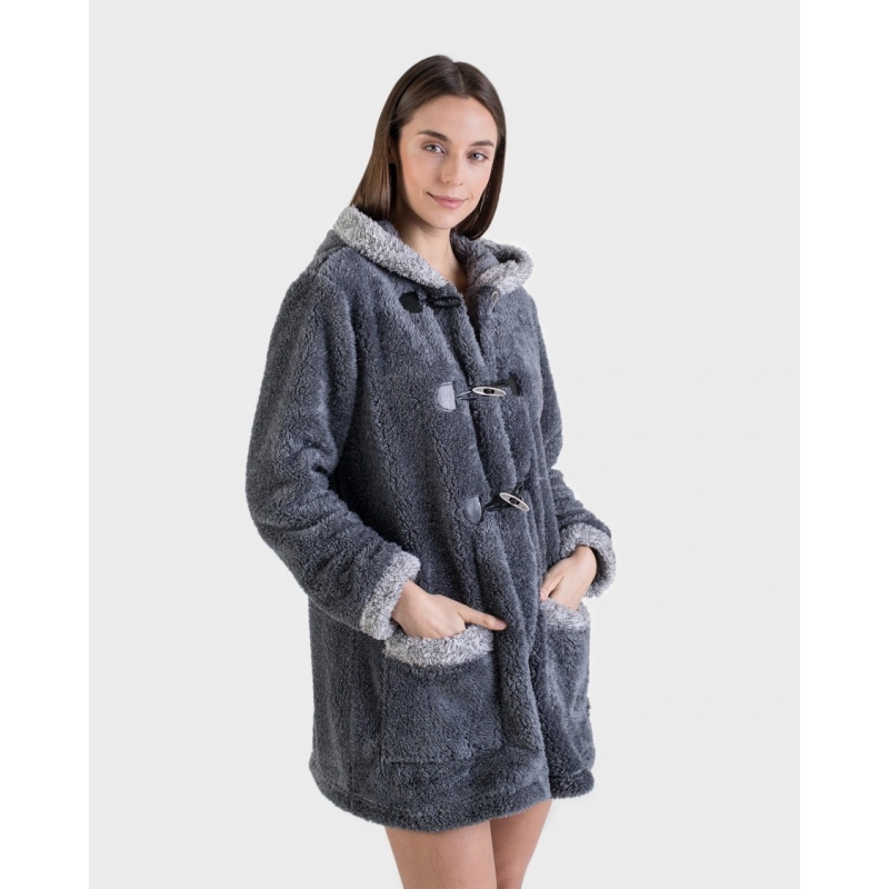 Trenka gris mujer cheap