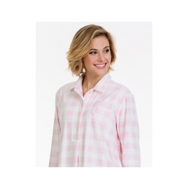 LOHE CAMISÓN M/L AFELPADO Y201948  C. ROSA/CUADROS T.XL