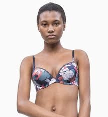 CALVIN KLEIN SUJETADOR SEDUCTIVE COMFORT  C/A FOAM F2892E -XIR ESTAMP/FLORES T.90/B