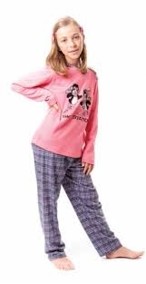 RACHAS PIJAMA NIÑA M/L 18556 ESTAMP/BEIGE T.8