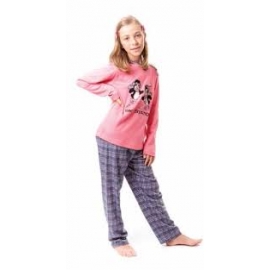 RACHAS PIJAMA NIÑA M/L 18556 ESTAMP/BEIGE T.6