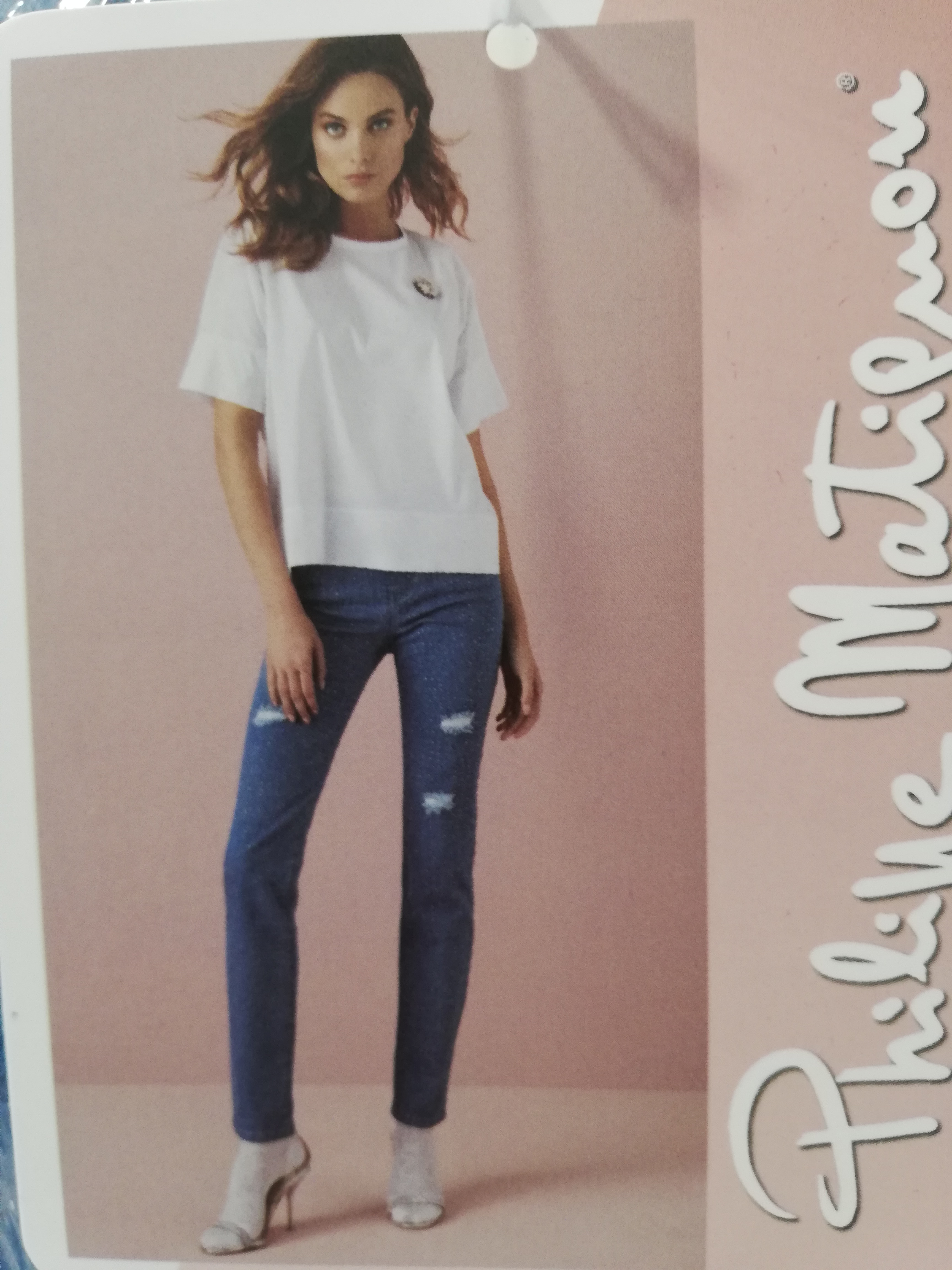 PHILIPPE MATIGNON  LEGGINGS JEANS STRAPPI 4308 VINTAGE T.M