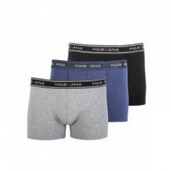 MASSANA BOXER PACK 3 UP37345 ALGODÓN NEGRO/MARINO/GRIS  T.XL