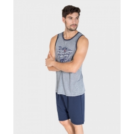 MASSANA  PIJAMA  HOMBRE VERANO  191346  S/M GRIS  T.L