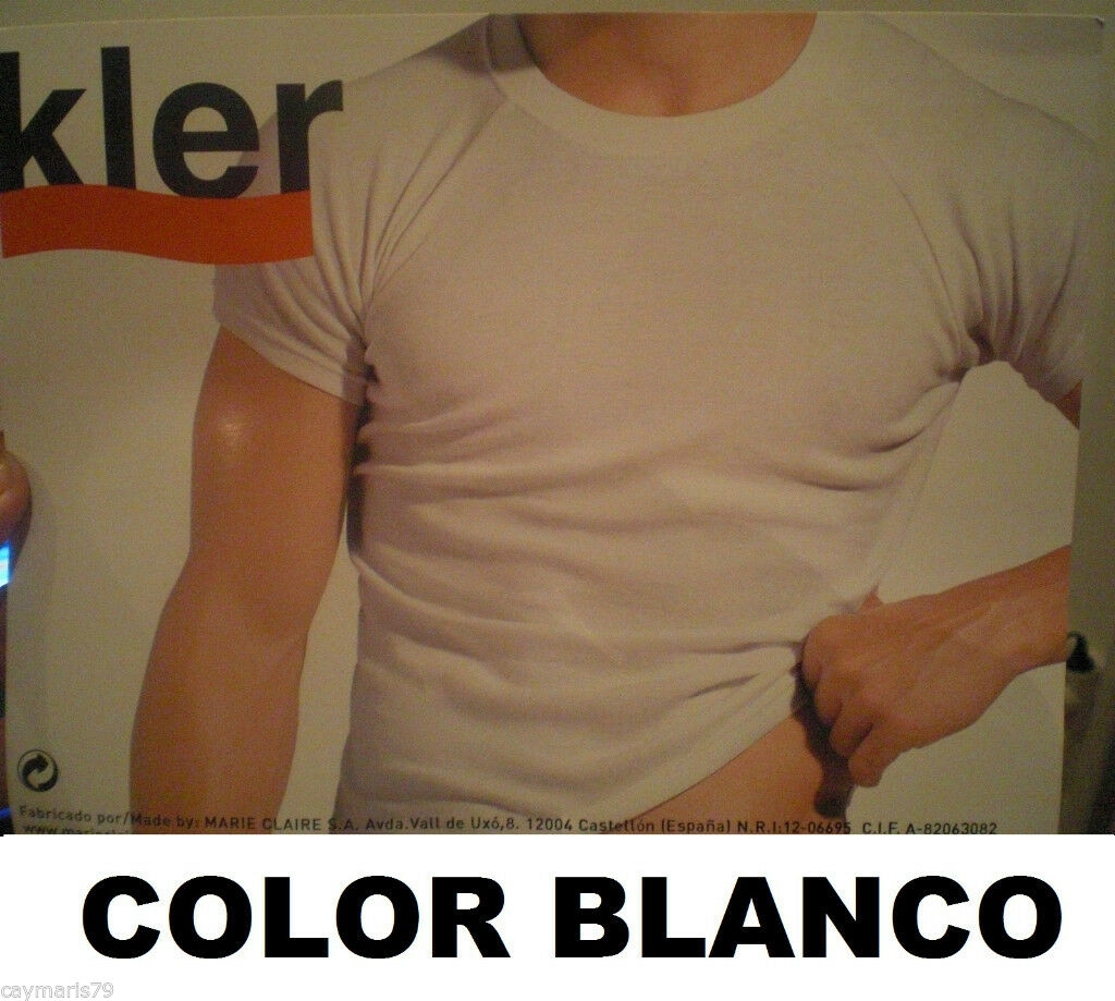 KLER  CTA HOMBRE  88355   100/ALGODON  M/C  BLANCA  C/REDONDO  T.XL