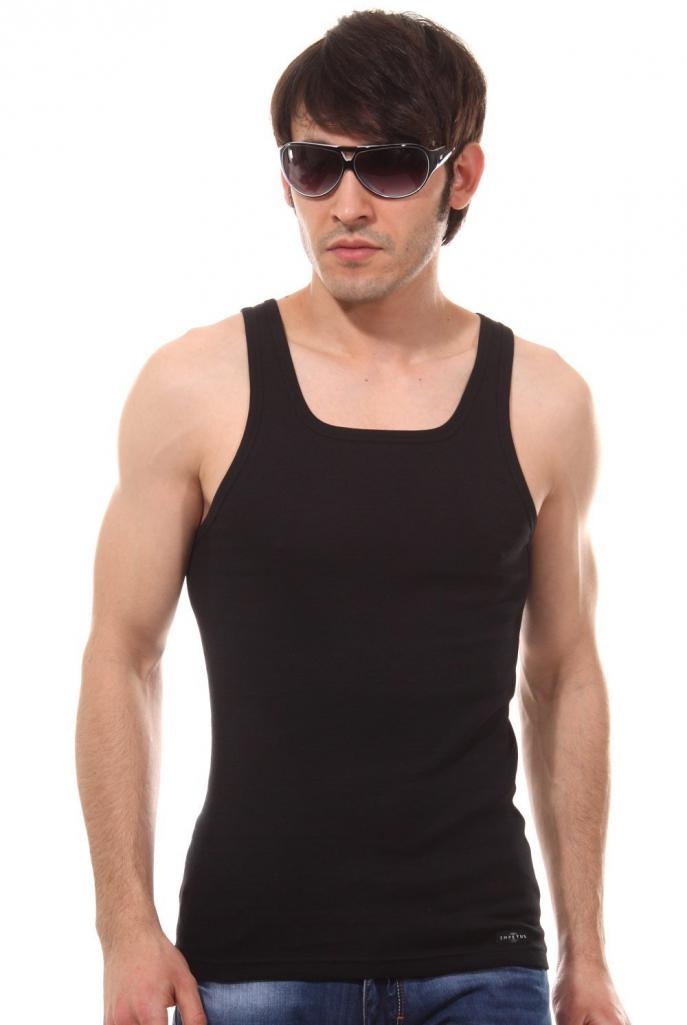 Camiseta de tirantes para hombre, color negro, color negro