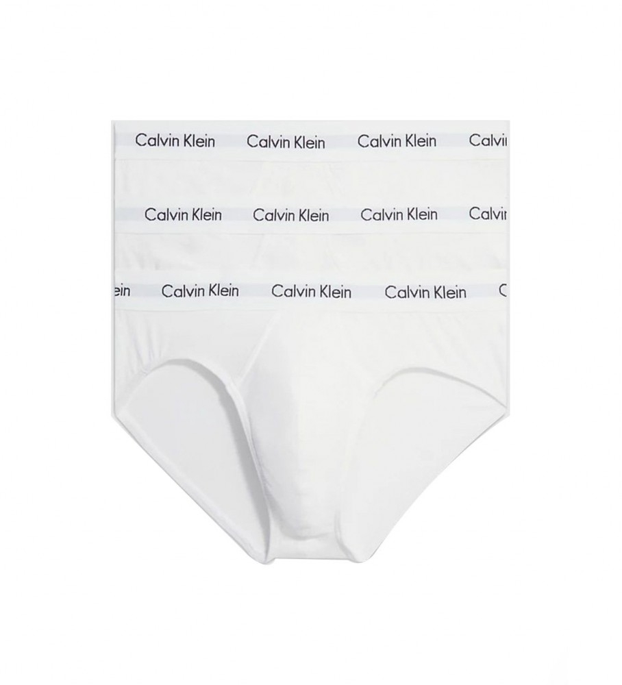 CALVIN KLEIN SLIP HOM PACK/3 ALG NB4388 100 BLANCOS T.XS