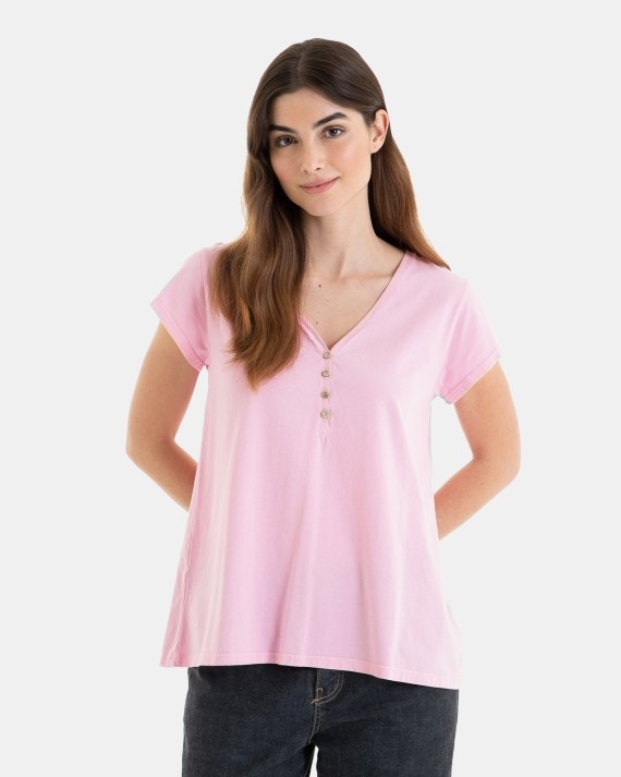 MASSANA  CAMISETA  MUJER M/C 100% ALGODÓN  E255231  C.ROSA T.M