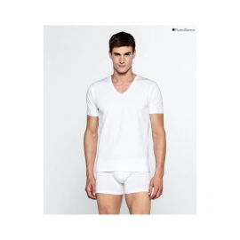 PUNTO BLANCO CAMISETA M/C C/PICO ALG 33531-20 BLANCO T.56/XL