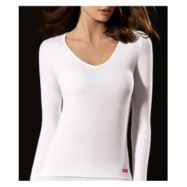 IMPETUS THERMO CAMISETA MUJER M/LARGA CUELLO PICO REF.8361606 COL.001 BLANCO T.S