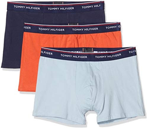 TOMMY HILFIGER BOXER PAC 3 COTTON STRETCH U87903842  C. AZ/NARANJA/MARINO T.XL