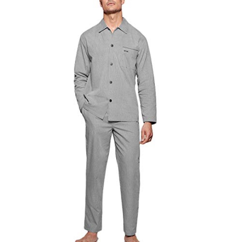Pijama Hombre M/l Abierto 100% Algodón 1500310 Cuadros T.Xxl - la Media de Seda