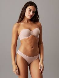 CALVIN KLEIN SUJETADOR S/T C/A PUSH UP QF8252 7NS PIEL T.100/B
