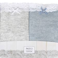 JANIRA BRAGA  PACK 2  BRISLIP  COQUET BLUGREY  C. AZUL/GRIS  T.L-G
