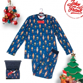 JOHN FRANK PIJAMA COMPLETO INV. UNISEX JFPJCH02-VERDE/CASCANUECES T.MD