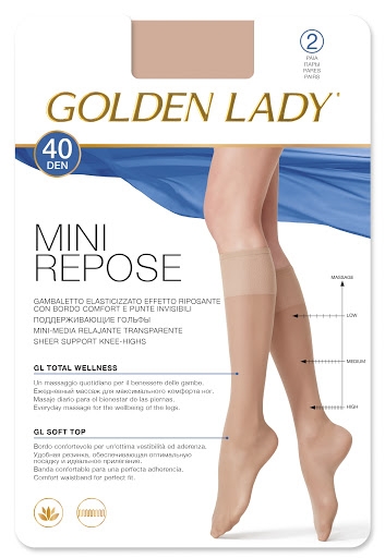 GOLDEN LADY MINI REPOSE 1U 40den 2pares MELON T.M/L