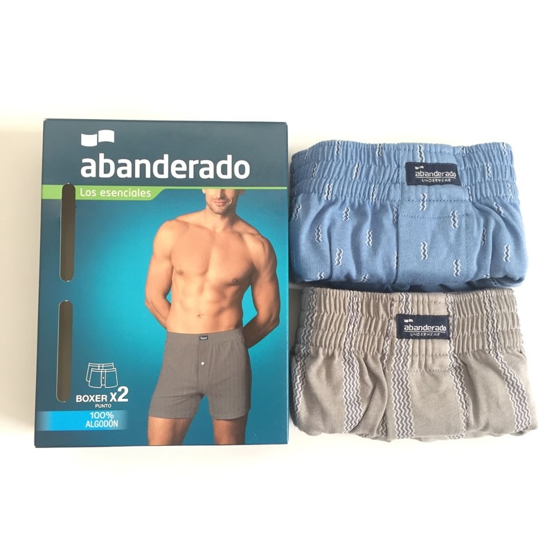 ABANDERADO BOXER C/ABERTURA ESENCIALES ALGODON A0100 ESTAMPADOS T.XXL/60
