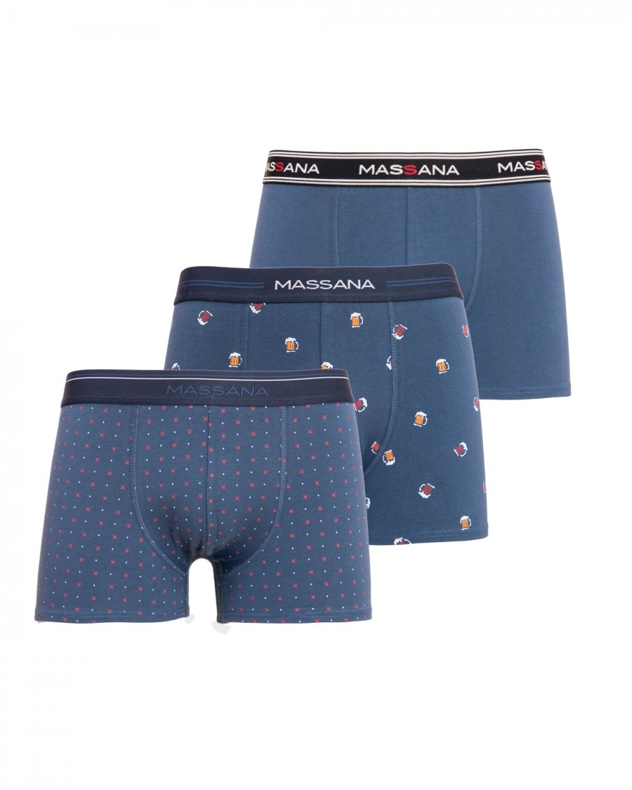 MASSANA BOXER PACK/3 ALG UP3766 ESTAMPADOS K39 T.L/G