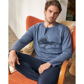 MASSANA PIJAMA HOMBRE INVIERNO P/L M/L P721327 ALG TEJANO T.MD