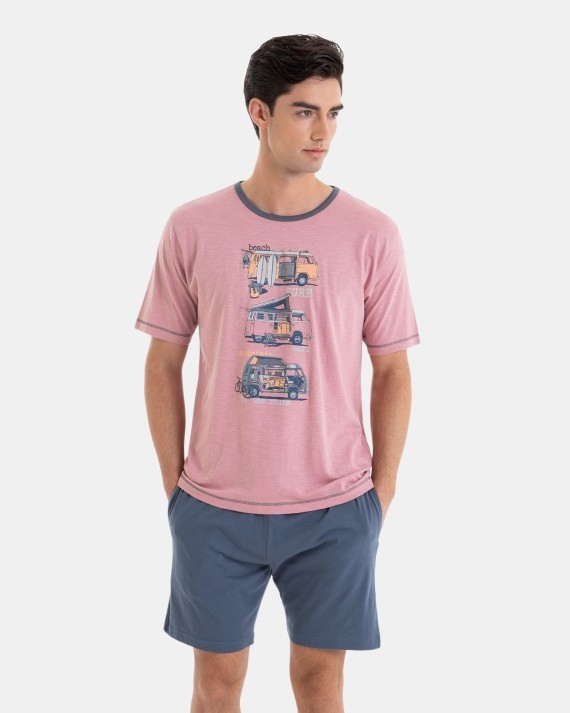 MASSANA PIJAMA HOM P/C M/C ALG P251203 CALDERA/BUS T.XL