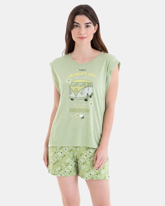 MASSANA  PIJAMA MUJER  M/C P/C P251230  C.PISTACHO T.L